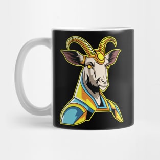 cyborg goat Illustration Mug